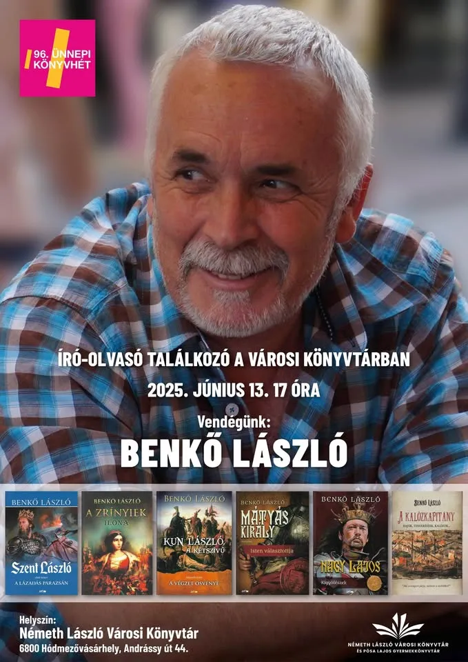 ÍRÓ-OLVASÓ TALÁLKOZÓ Vendégünk: Benkő László